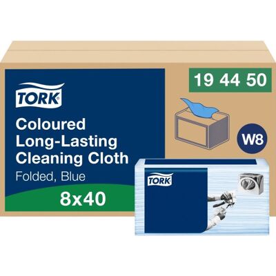 Tork W8 Allround Klud, Blå, 1-Lag, 40 Klude Tork W8 Allround Klud, Blå, 1-Lag, 40 Klude