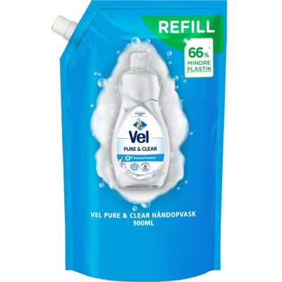 Vel Opvaskemiddel Refill, Pure & Clear, 900 Ml Vel Opvaskemiddel Refill, Pure & Clear, 900 Ml