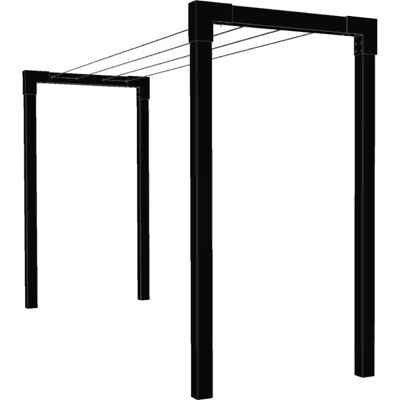Plus Cubic 2 Tørrestativ Inkl. Snor/beslag, Sort Plus Cubic 2 Tørrestativ Inkl. Snor/beslag, Sort
