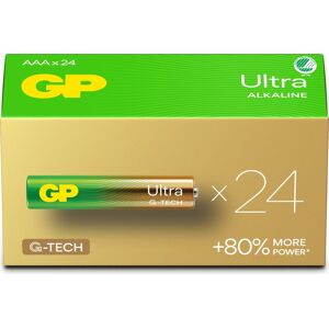 Gp Ultra Alkaline Aaa-Batteri, 24au/lr03, 24-Pak