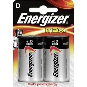 Energizer Max Alkaline D Batteri, 2 Stk. Energizer Max Alkaline D Batteri, 2 Stk.
