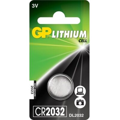 Gp Cr2032 Lithium Knapcelle Batteri, 1 Stk. Gp Cr2032 Lithium Knapcelle Batteri, 1 Stk.