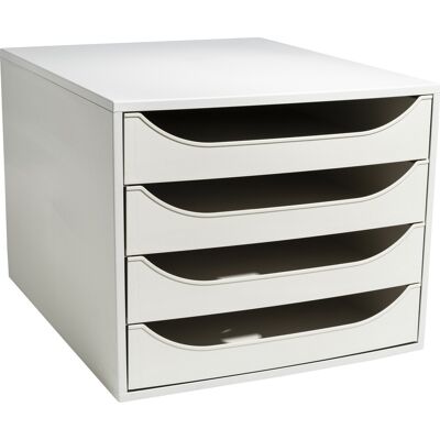 Exacompta Ecobox Skuffekabinet, 4, Grå/grå Exacompta Ecobox Skuffekabinet, 4, Grå/grå