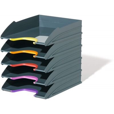 Durable Varicolor Mix Brevbakkesæt Antracit Durable Varicolor Mix Brevbakkesæt Antracit