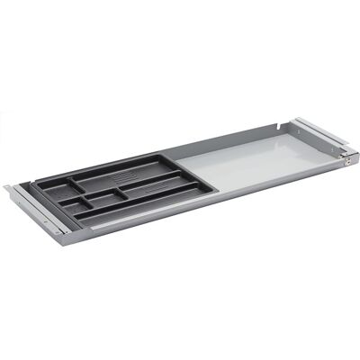 Lomax Slim Tray Udtræksskuffe M/lås, Alu Lomax Slim Tray Udtræksskuffe M/lås, Alu