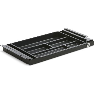 Lomax Slim Tray Small Udtræksskuffe M/lås, Sort Lomax Slim Tray Small Udtræksskuffe M/lås, Sort