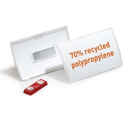 Durable Navneskilt M. Magnet 54x90 Mm 10 Stk. Durable Navneskilt M. Magnet 54x90 Mm 10 Stk.