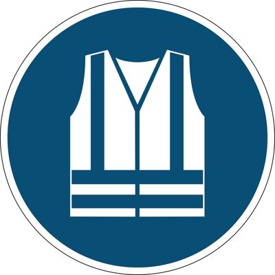 Durable "Anvend Sikkerhedsvest" Klistermærke, Blå Durable "Anvend Sikkerhedsvest" Klistermærke, Blå