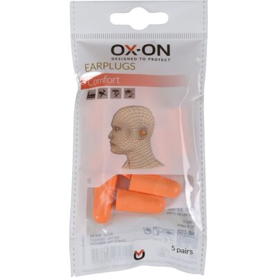 Ox-On Ørepropper Comfort, 39 Db, 5 Par Ox-On Ørepropper Comfort, 39 Db, 5 Par