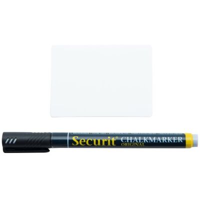 Securit Tag Kridttavle Skilt A8 Hvid 20 Stk. Securit Tag Kridttavle Skilt A8 Hvid 20 Stk.
