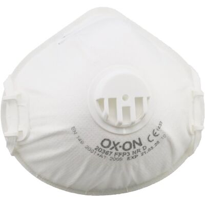 Ox-On Støvmaske Basic Ffp3 Nr D M/ventil, 10 Stk. Ox-On Støvmaske Basic Ffp3 Nr D M/ventil, 10 Stk.