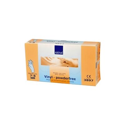 Abena Vinyl Handsker M - Engangs, Pudderfri, 100 stk Abena Vinyl Handsker M - Engangs, Pudderfri, 100 stk