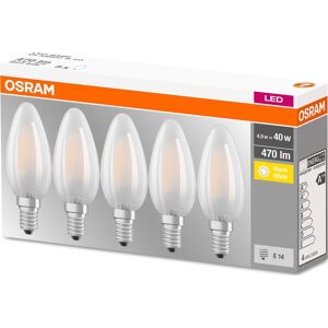 Osram Retro Led Kertepære Mat E14, 4w=40w 5-Pak