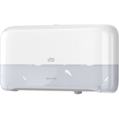 Tork T2 Twin Dispenser Minijumbo Toiletpapir, Hvid Tork T2 Twin Dispenser Minijumbo Toiletpapir, Hvid
