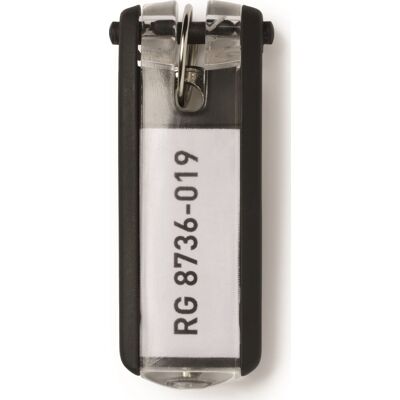 Durable Key Clip Nøglering/brik Sort 6 Stk. Durable Key Clip Nøglering/brik Sort 6 Stk.