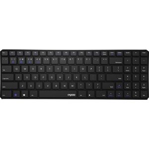 Rapoo E9100m Multi-Mode Keyboard, Nordisk, Sort