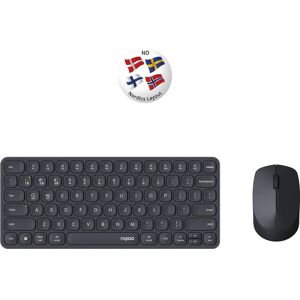RAPOO 9010M Trådløst Tastatur- og Mus-Set - Flere Modus Sort RAPOO 9010M Trådløst Tastatur- og Mus-Set - Flere Modus Sort