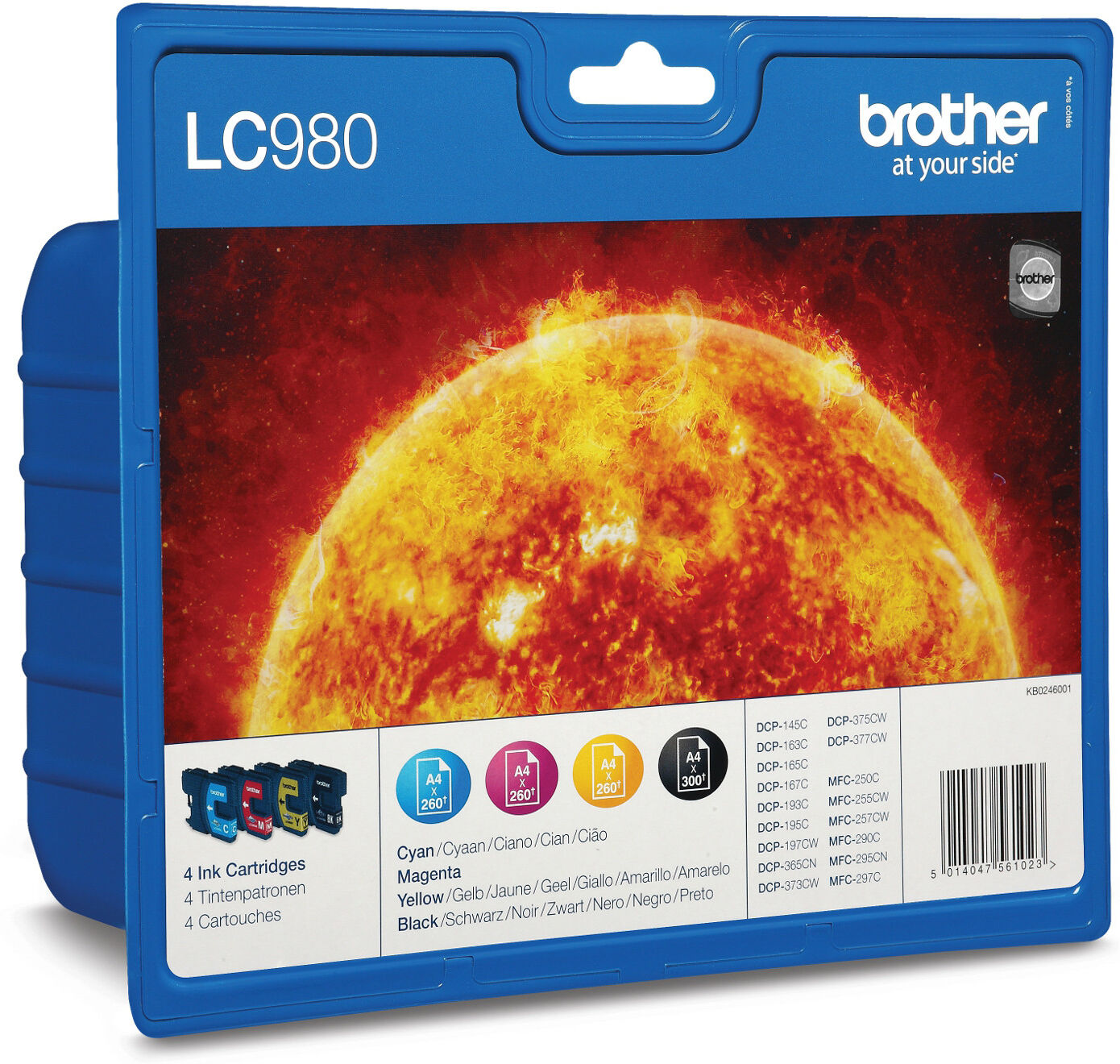Brother Blækpatron MultiPack Bk,C,M,Y, 360 sider LC980VALBP