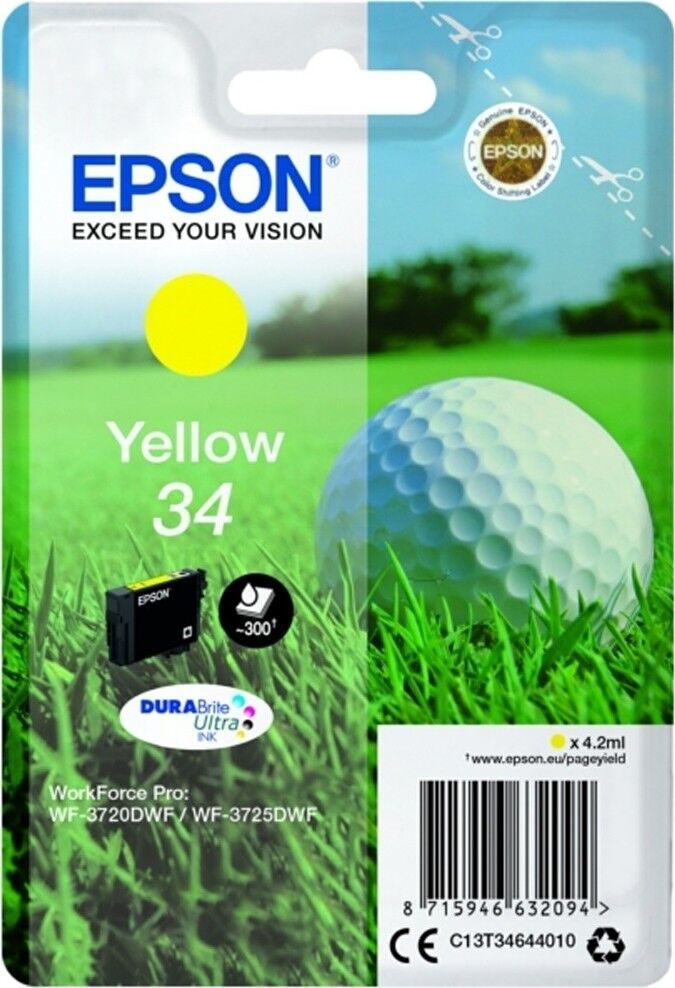 Epson Epson 34 Blækpatron Gul T3464