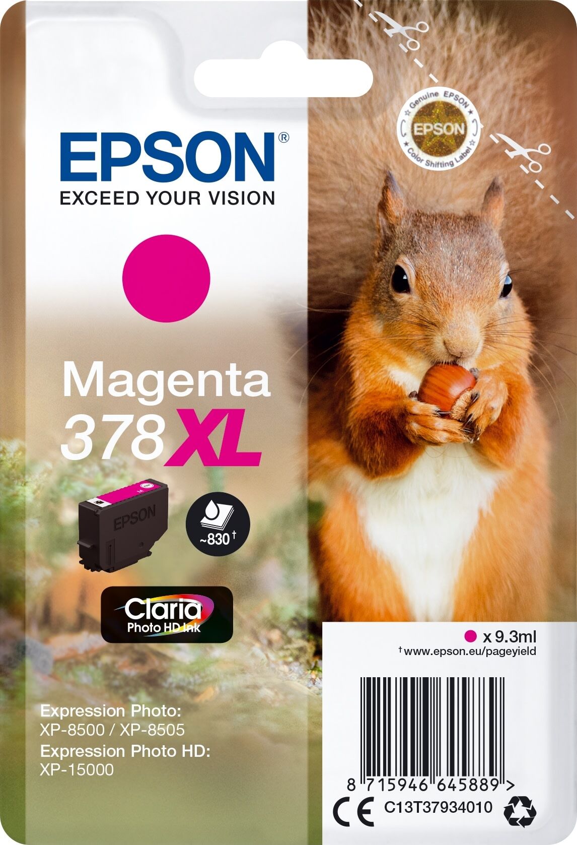 Epson Epson 378XL Blækpatron Magenta T3793