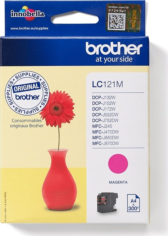 Brother Blækpatron magenta, 300 sider LC121M