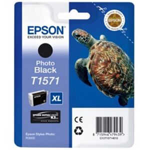 Epson Nr.T1571/c13t15714010 Blækpatron, Sort, 26ml