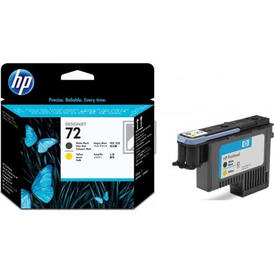 HP No 72 C9384a Printhoved, Sort Og Gul HP No 72 C9384a Printhoved, Sort Og Gul