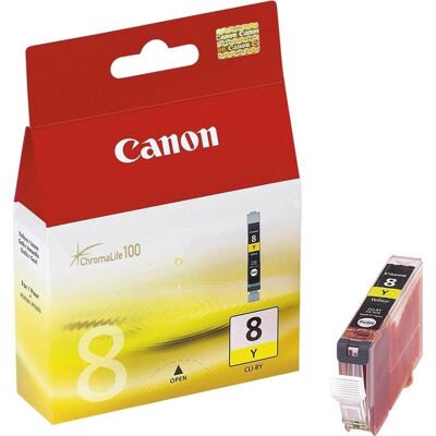 Canon Cli-8y Blækpatron, Gul, 420s Canon Cli-8y Blækpatron, Gul, 420s