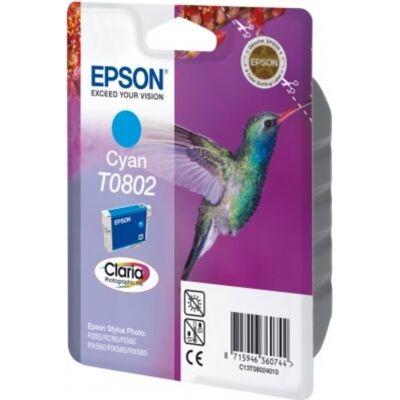 Epson Nr.T0802/c13t08024011 Blækpatron, Blå, 300s Epson Nr.T0802/c13t08024011 Blækpatron, Blå, 300s