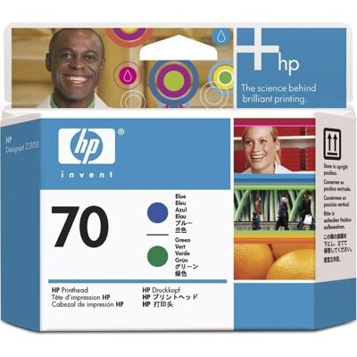 HP No 70 C9408a Printhoved, Blå Og Grøn HP No 70 C9408a Printhoved, Blå Og Grøn