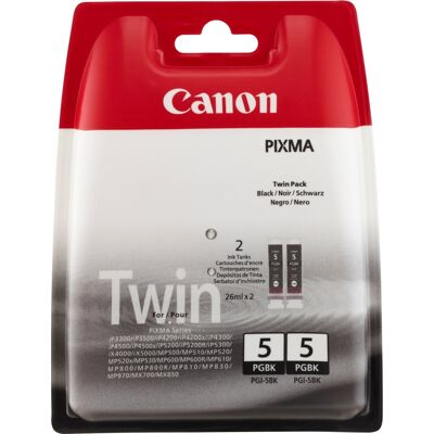 Canon Pgi-5bk Blækpatroner, 2-Pak Canon Pgi-5bk Blækpatroner, 2-Pak