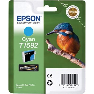 Epson T1592 Blækpatron, Blå, 17 Ml Epson T1592 Blækpatron, Blå, 17 Ml