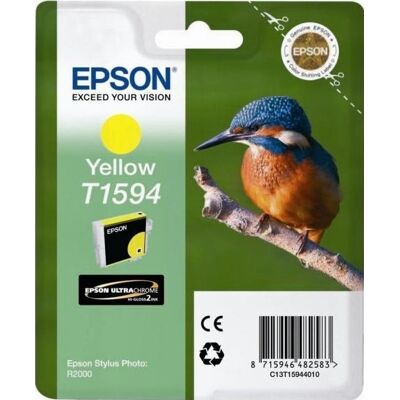 Epson T1594 Blækpatron, Gul, 17 Ml Epson T1594 Blækpatron, Gul, 17 Ml