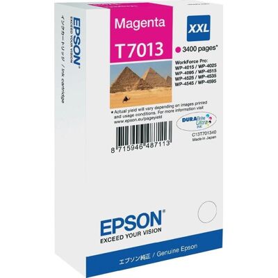 Epson Nr.T7013/c13t70134010 Blækpatron, Rød, 3400s Epson Nr.T7013/c13t70134010 Blækpatron, Rød, 3400s