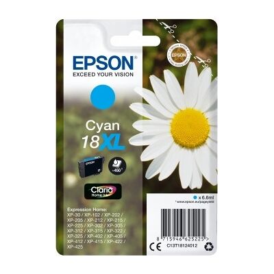 Epson 18xl Blækpatron, Blå, 450 S. Epson 18xl Blækpatron, Blå, 450 S.