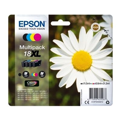 Epson 18xl Blækpatron, Multipak, 4 Farver Epson 18xl Blækpatron, Multipak, 4 Farver