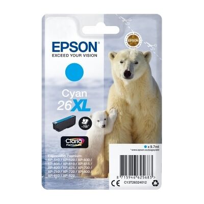 Epson T2632 Xl Blækpatron, 700s, Blå Epson T2632 Xl Blækpatron, 700s, Blå