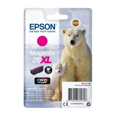 Epson 26xl Blækpatron, 700s, Rød Epson 26xl Blækpatron, 700s, Rød