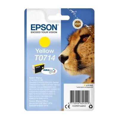Epson Nr.T0714/c13t07144012 Blækpatron, Gul, 280s Epson Nr.T0714/c13t07144012 Blækpatron, Gul, 280s