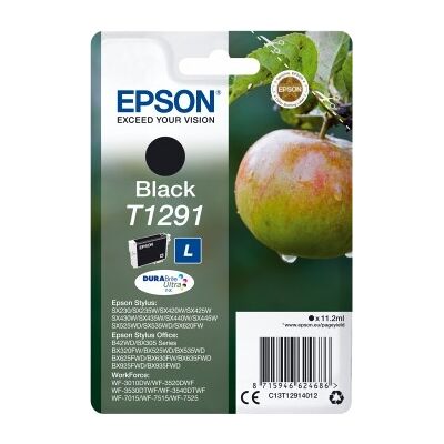 Epson Nr.T1291/c13t12914022 Blækpatron, Sort, 385s Epson Nr.T1291/c13t12914022 Blækpatron, Sort, 385s