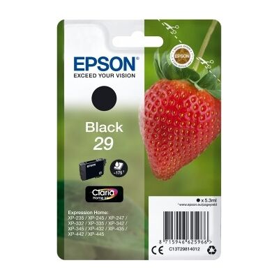 Epson C13t29814022 Blækpatron, Sort Epson C13t29814022 Blækpatron, Sort