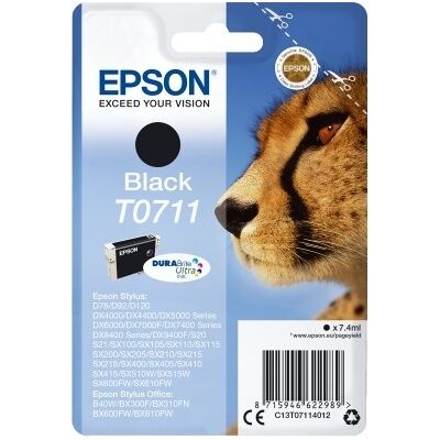 Epson Nr.T0711/c13t07114022 Blækpatron, Sort, 415s Epson Nr.T0711/c13t07114022 Blækpatron, Sort, 415s