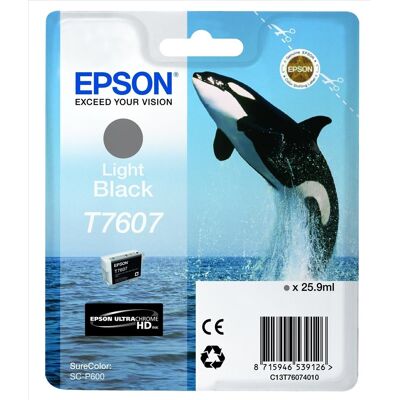 Epson T76074010 Blækpatron, 25.9 Ml., Lys Sort Epson T76074010 Blækpatron, 25.9 Ml., Lys Sort