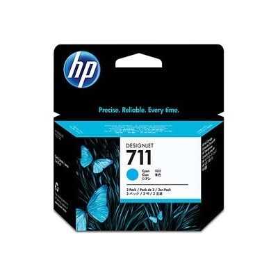 HP No 711 3 Stk. Blækpatroner, Cyan, 29 Ml HP No 711 3 Stk. Blækpatroner, Cyan, 29 Ml