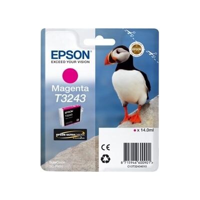 Epson T3243 Blækpatron, Magenta, 14 Ml Epson T3243 Blækpatron, Magenta, 14 Ml