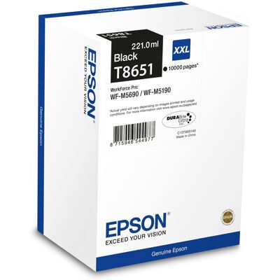 Epson T8651 Xxl Blækpatron, Sort Epson T8651 Xxl Blækpatron, Sort