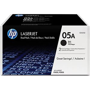 HP No 05a Ce505d Lasertoner, Sort, 2 X 2300 S.