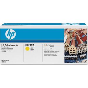 HP No 307a Ce742a Lasertoner, Gul, 7300s