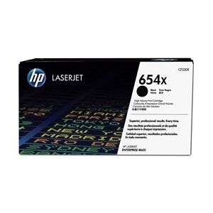 HP Color Laserjet 654x Lasertoner, Sort, 20500s