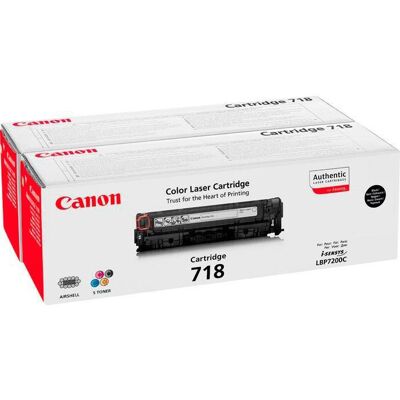 Canon 718bk Lasertoner, Sort, 2x 3400s Canon 718bk Lasertoner, Sort, 2x 3400s